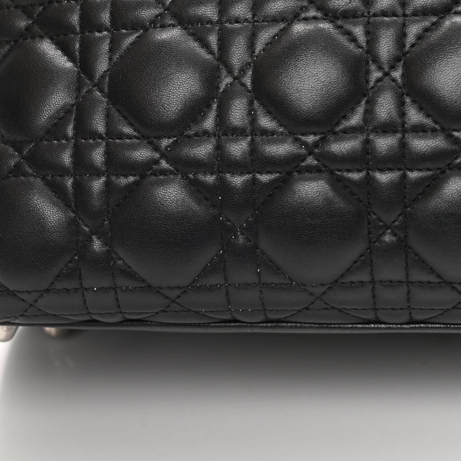 Christian Dior Lambskin Cannage Large Lady Dior Black 15 of 16