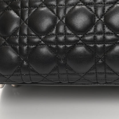Christian Dior Lambskin Cannage Large Lady Dior Black 15 of 16