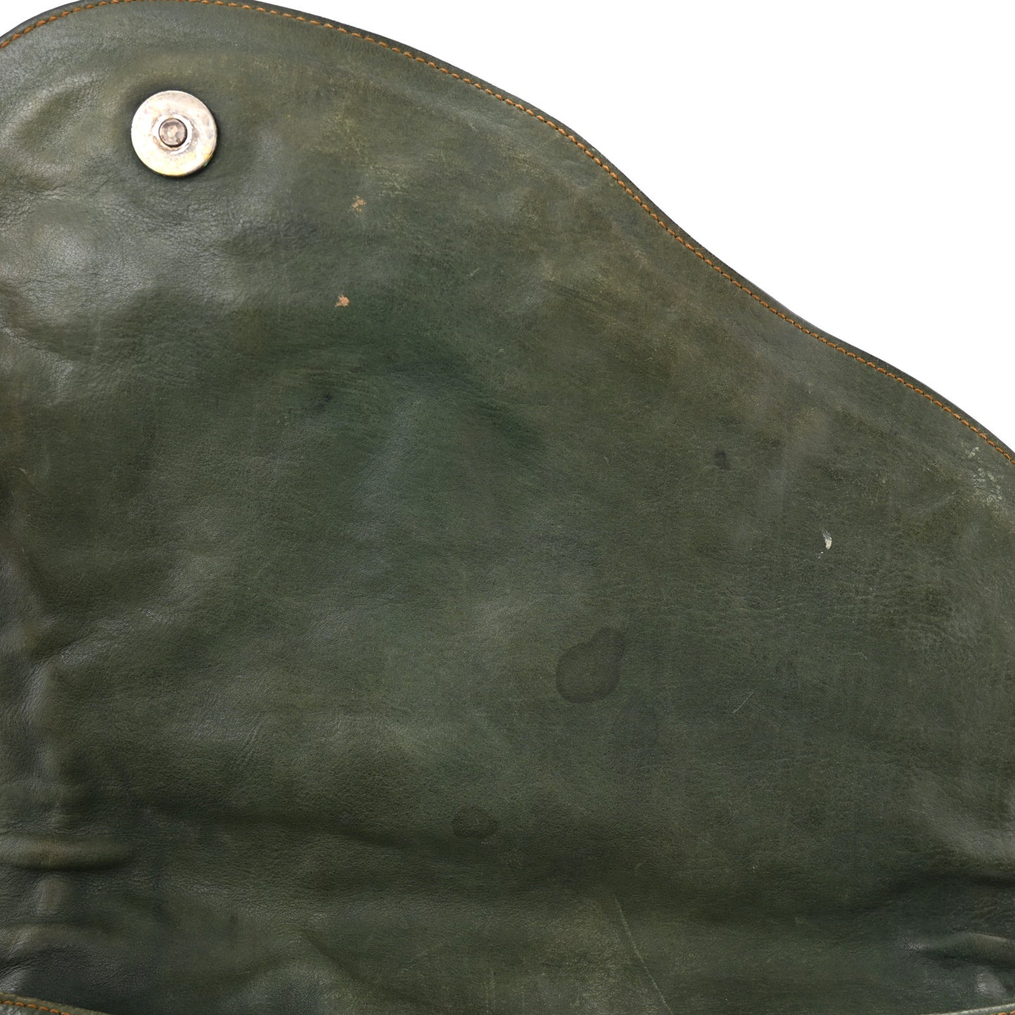 Calfskin Medium Gaucho Double Saddle Bag Green