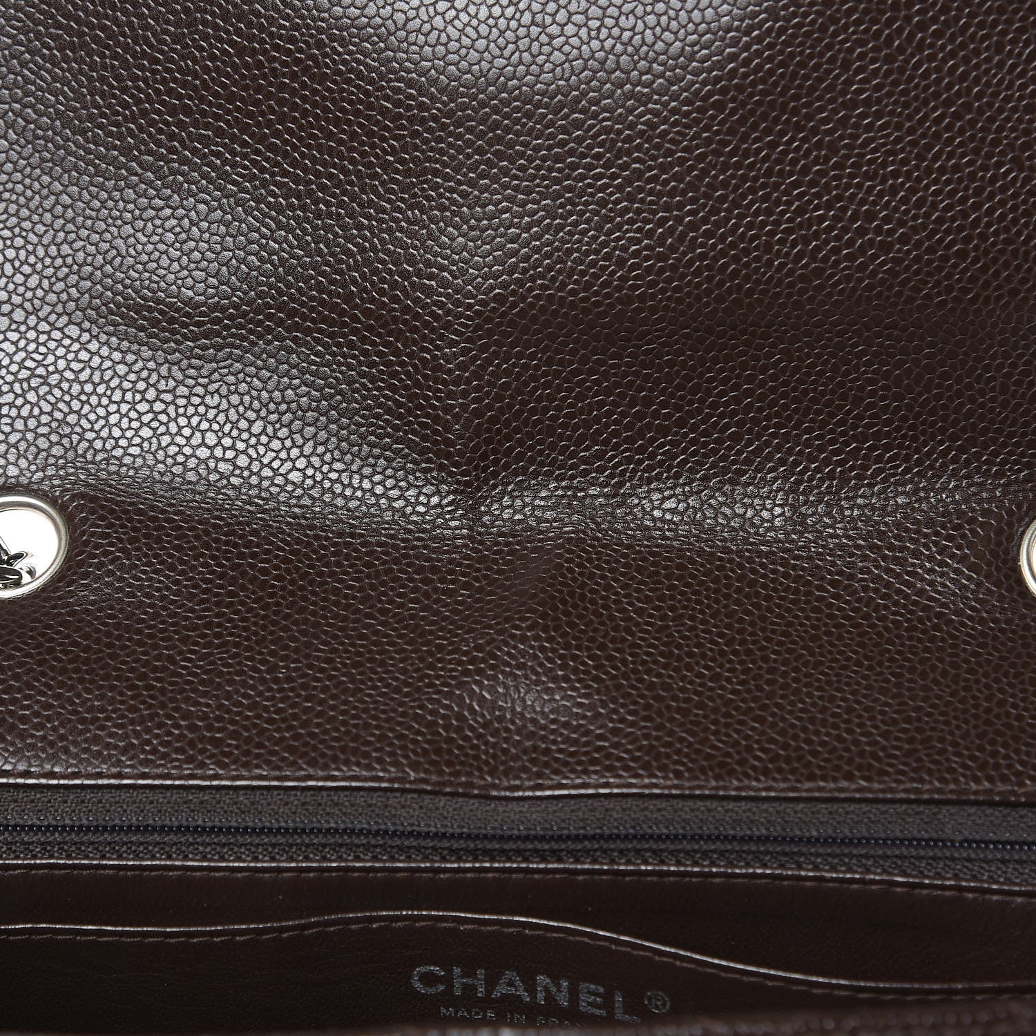Chanel Caviar Quilted Jumbo Single Flap Dark Brown 10 of 16