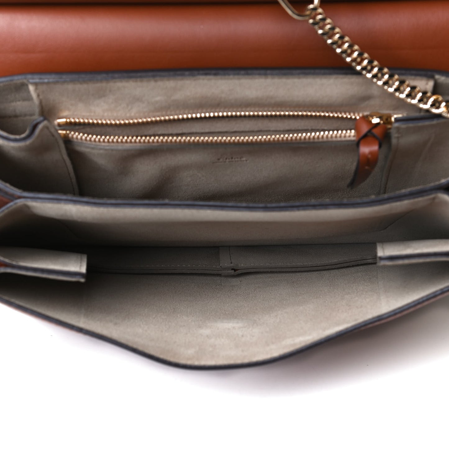 Suede Calfskin Medium Faye Shoulder Bag Tobacco