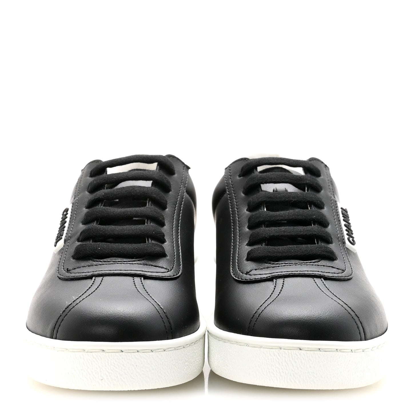 Calfskin CC Womens Uniform Sneakers 35 Black