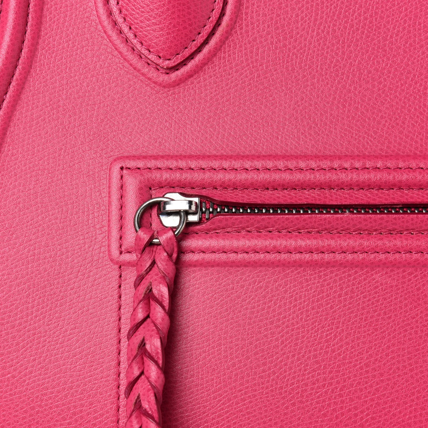 Grained Calfskin Medium Phantom Luggage Fuchsia