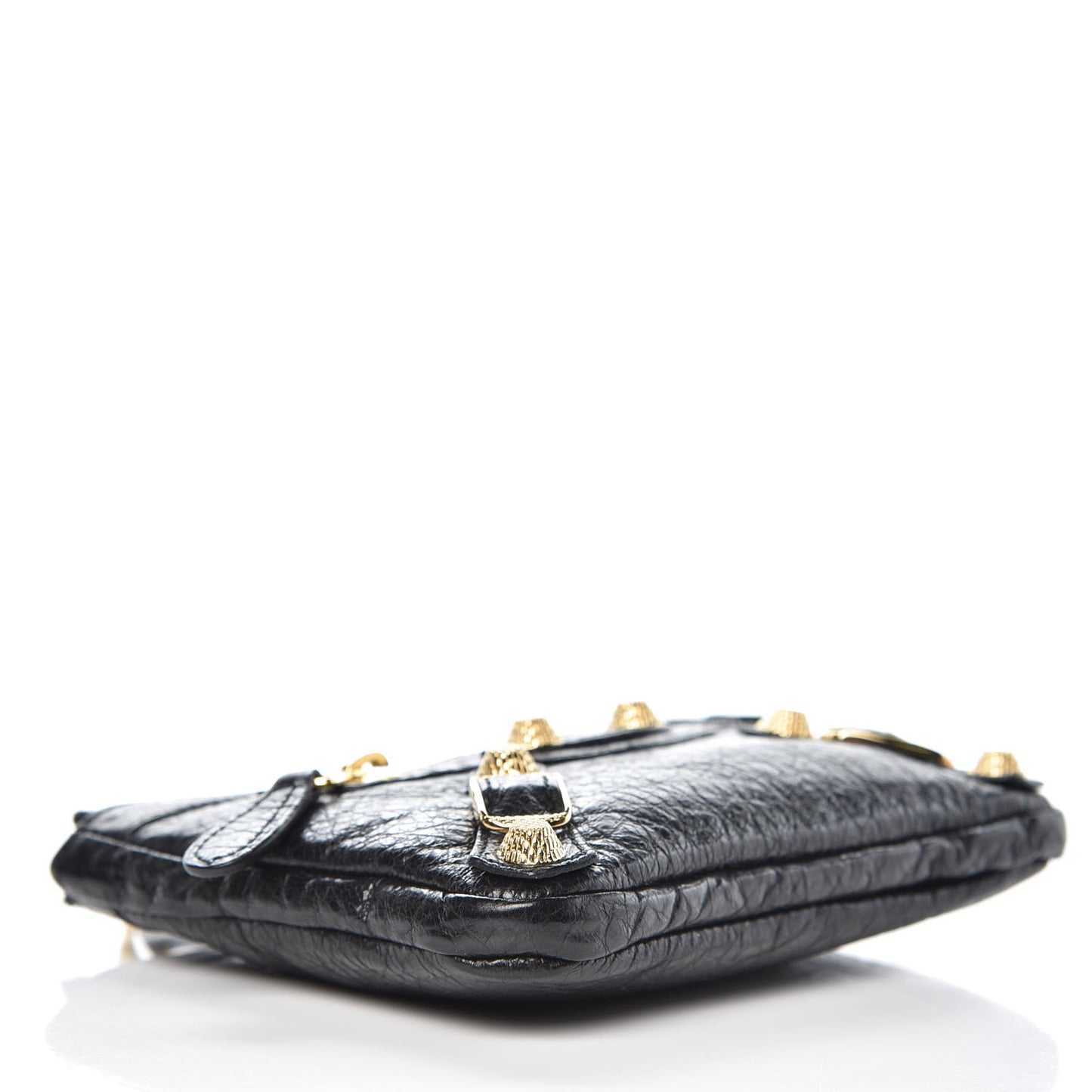 Agneau Giant 12 Gold Hardware M Porte-Monnaie Coin Purse Black