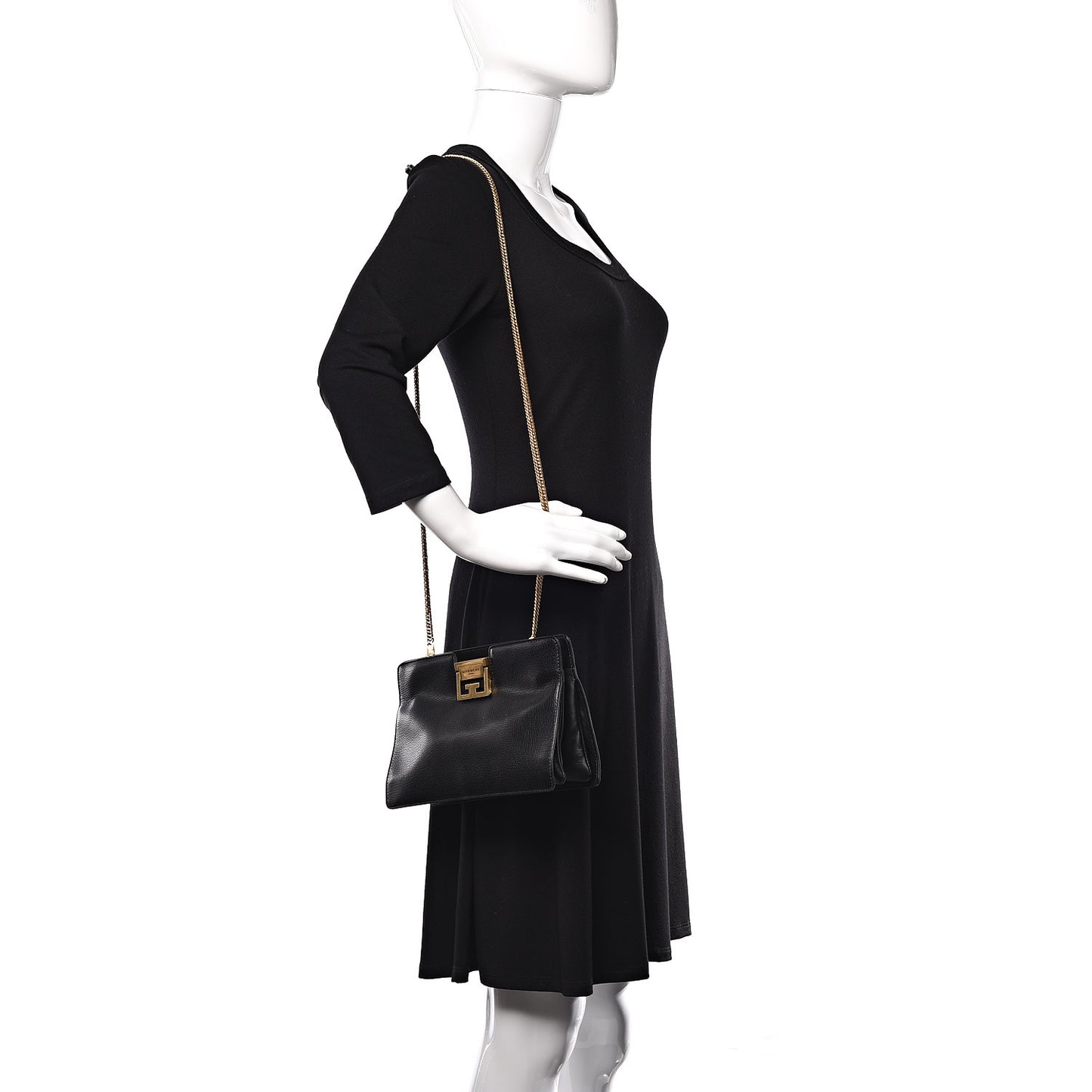 Goatskin GV3 Frame Clutch Black
