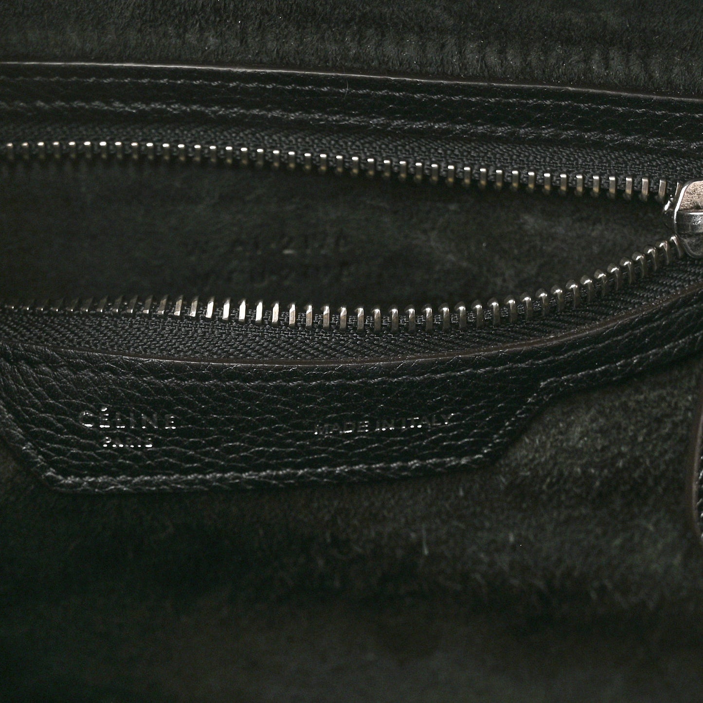 Drummed Calfskin Micro Luggage Black