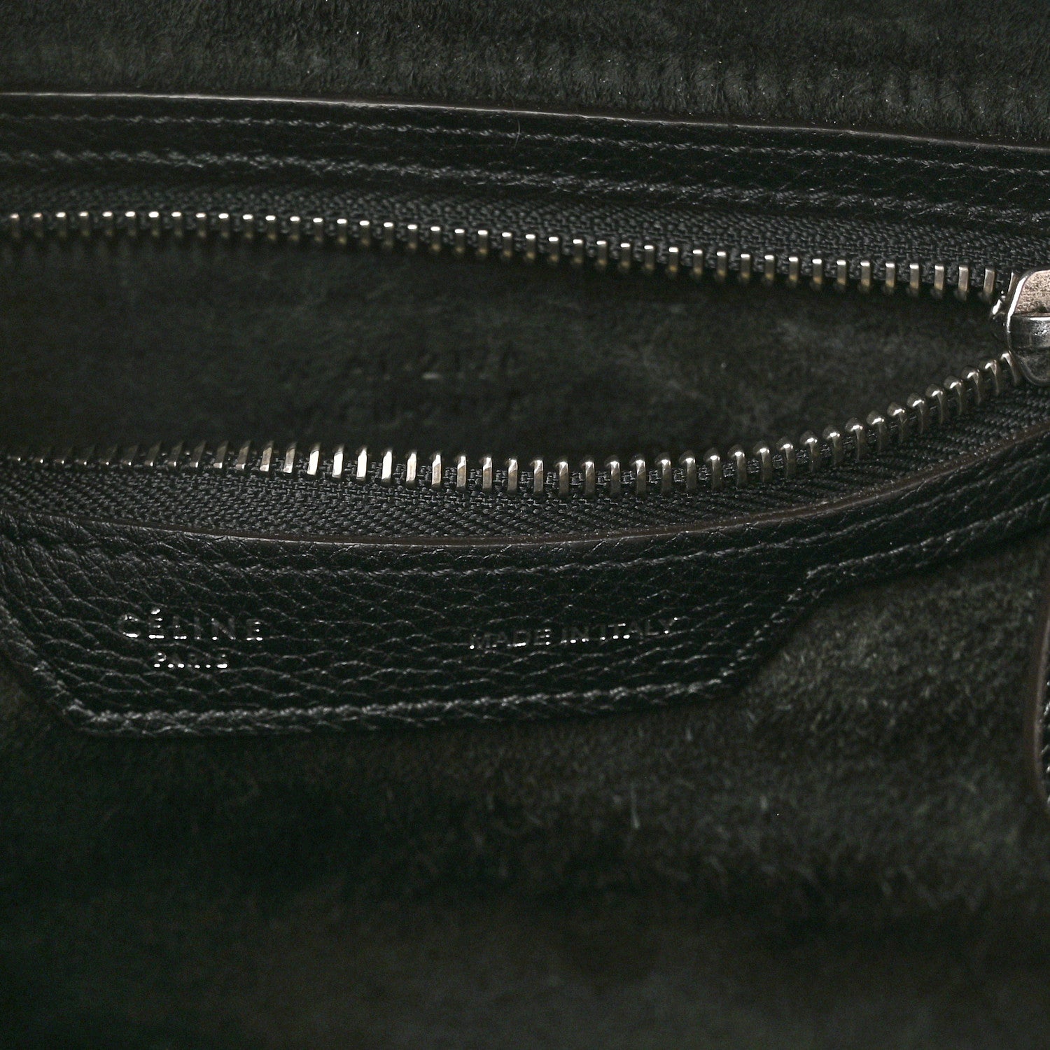 Celine Drummed Calfskin Micro Luggage Black 6 of 10