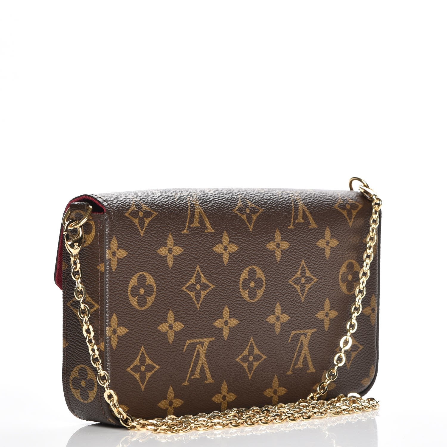 Louis Vuitton Monogram Pochette Felicie Chain Wallet Fuchsia 3 of 10