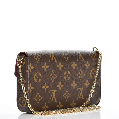 Louis Vuitton Monogram Pochette Felicie Chain Wallet Fuchsia 3 of 10