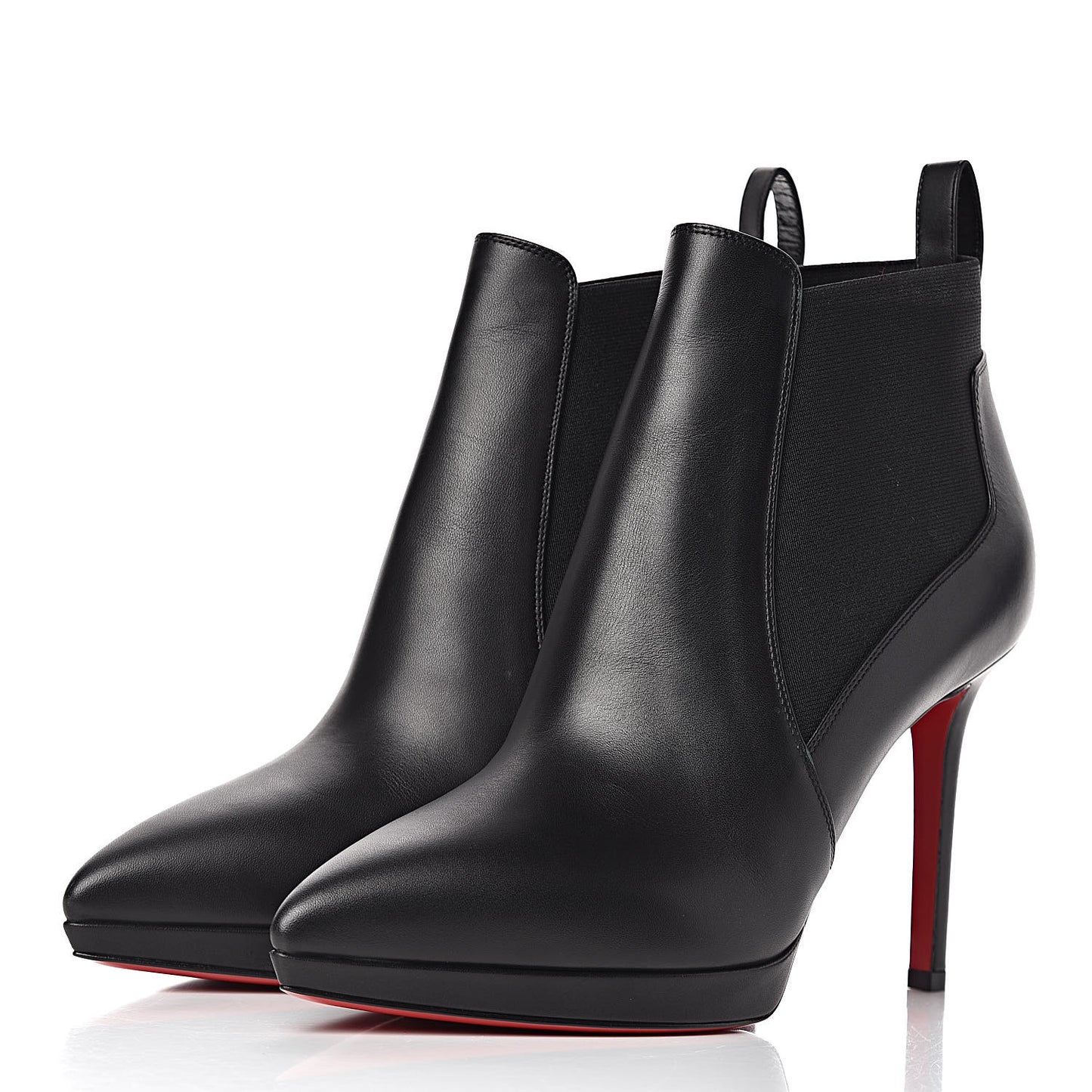 Calfskin Crochinetta 100 Ankle Boots 39 Black