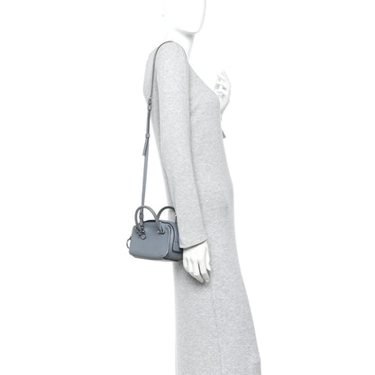 Delvaux Taurillon Soft Nano Cool Box Satchel Pacific 2 of 11