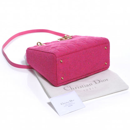 Christian Dior Tweed Cannage Medium Lady Dior Pink 4 of 10