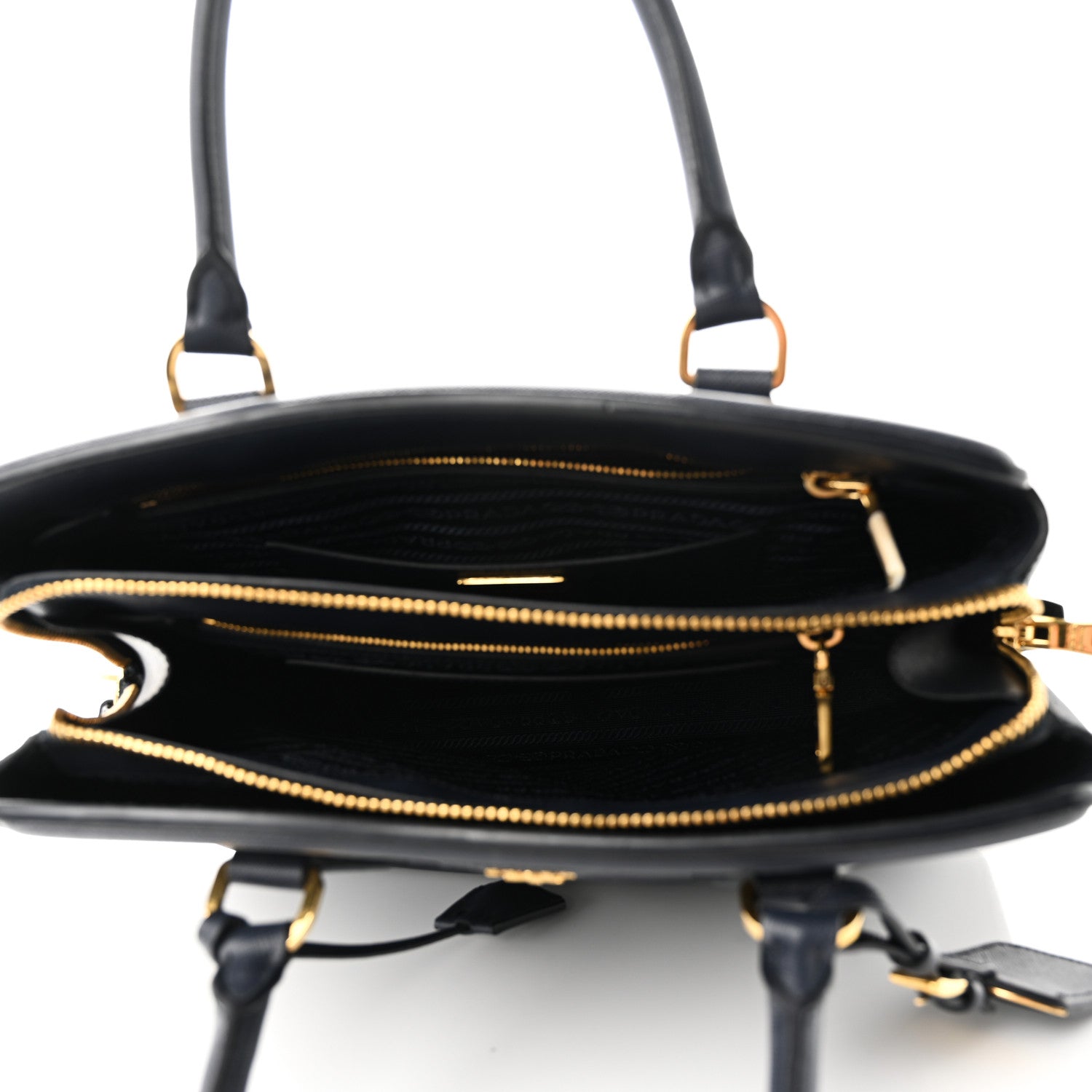 Prada Saffiano Lux Parabole Tote Baltico 5 of 9