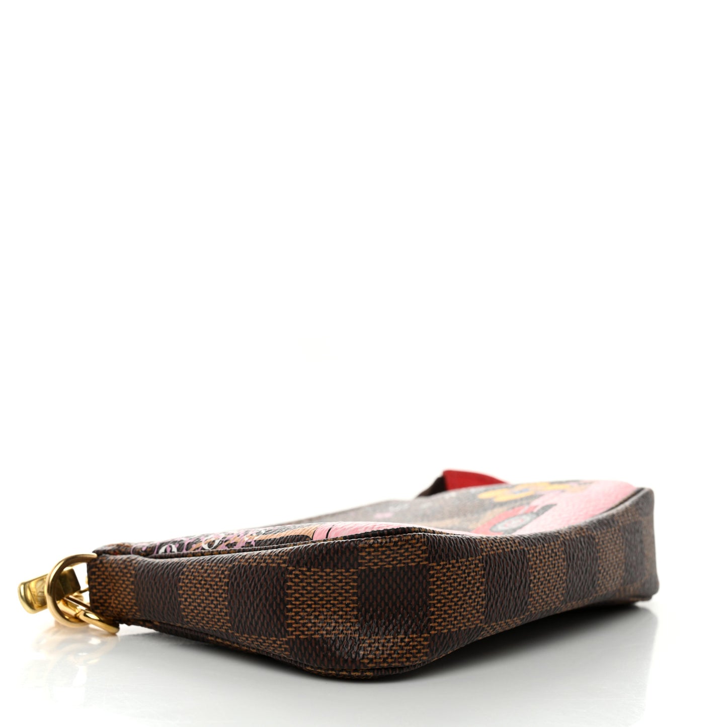 Damier Ebene 2019 Christmas Animation Mini Pochette Accessories Red