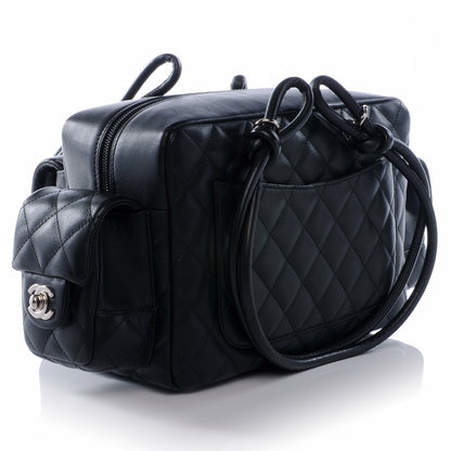 Chanel Calfskin Quilted Small Cambon Multipocket Reporter Black 3 of 9