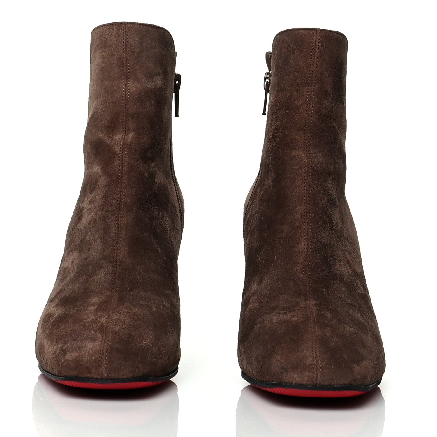 Christian Louboutin Suede Ankle Boots 38 Brown 2 of 7