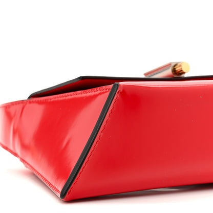 Salvatore Ferragamo Brushed Calfskin Small Geometric Prisma Shoulder Bag Flame Red 8 of 9