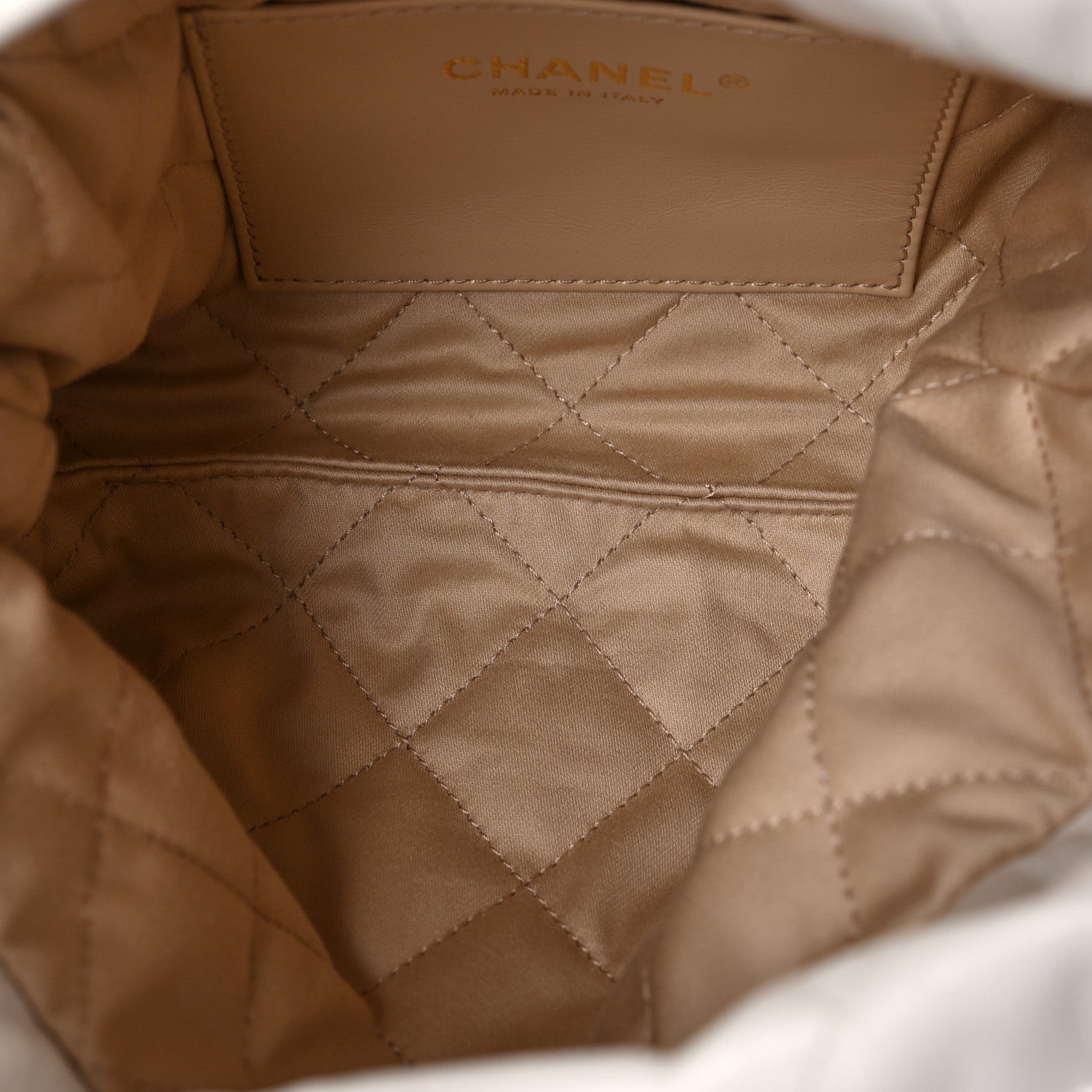 Chanel Shiny Calfskin Quilted Mini Chanel 22 White 5 of 9