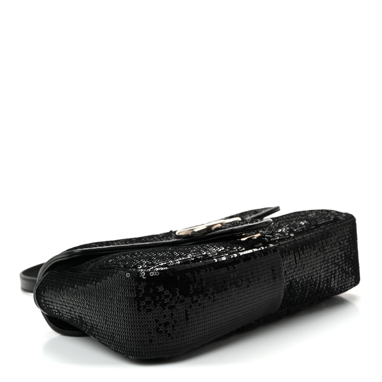 Gucci Sequin Matelasse Small GG Marmont Shoulder Bag Black 4 of 10