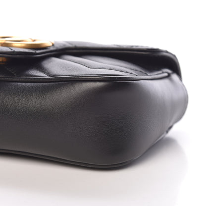 Gucci Calfskin Matelasse Super Mini GG Marmont Shoulder Bag Black 6 of 11