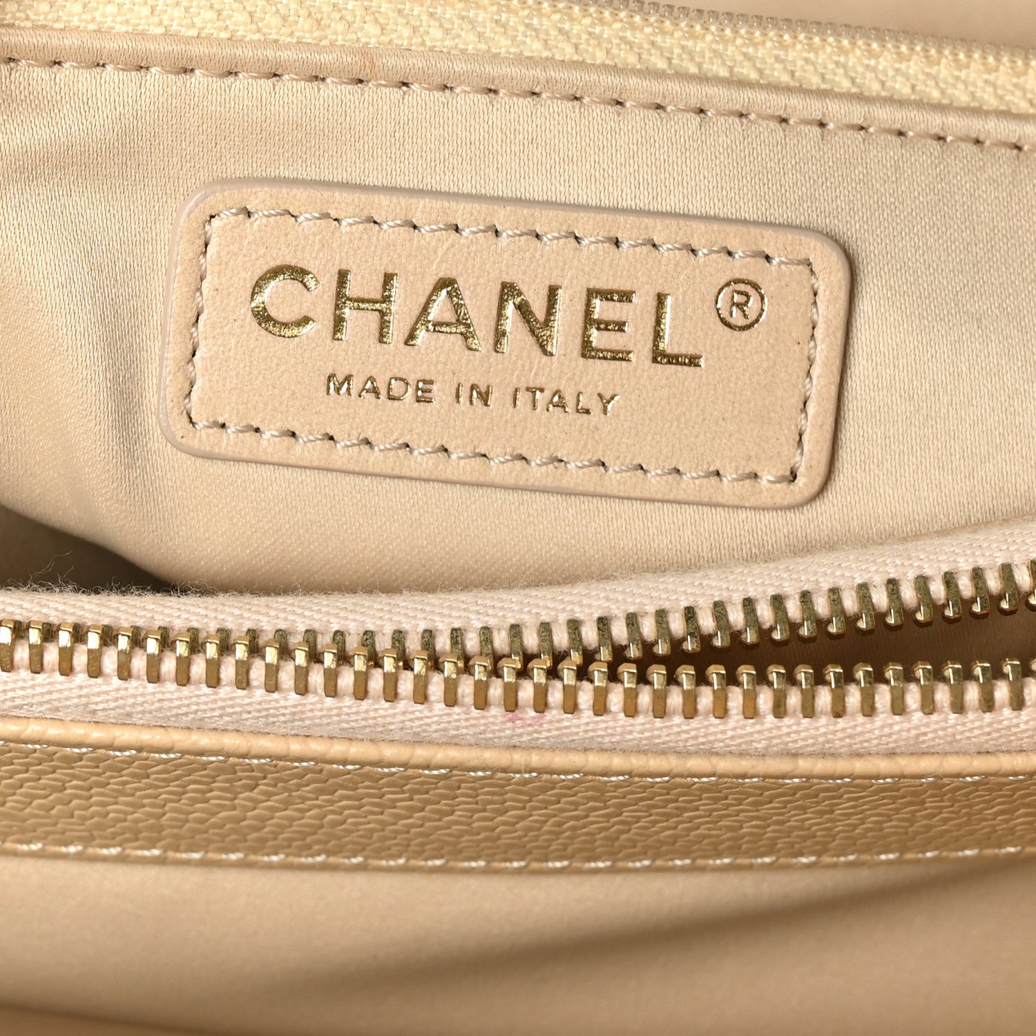 Chanel Caviar Quilted Grand Shopping Tote GST Beige 8 of 13