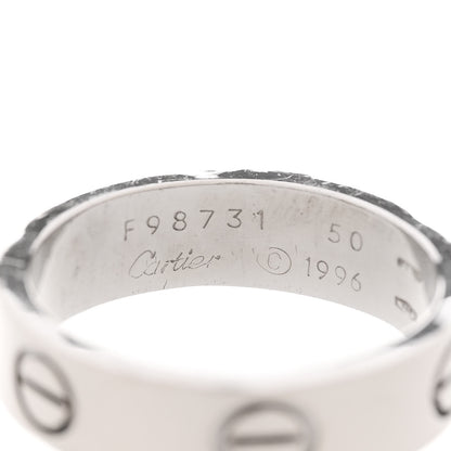 Cartier 18K White Gold 5.5mm LOVE Ring 56 7.5 4 of 5