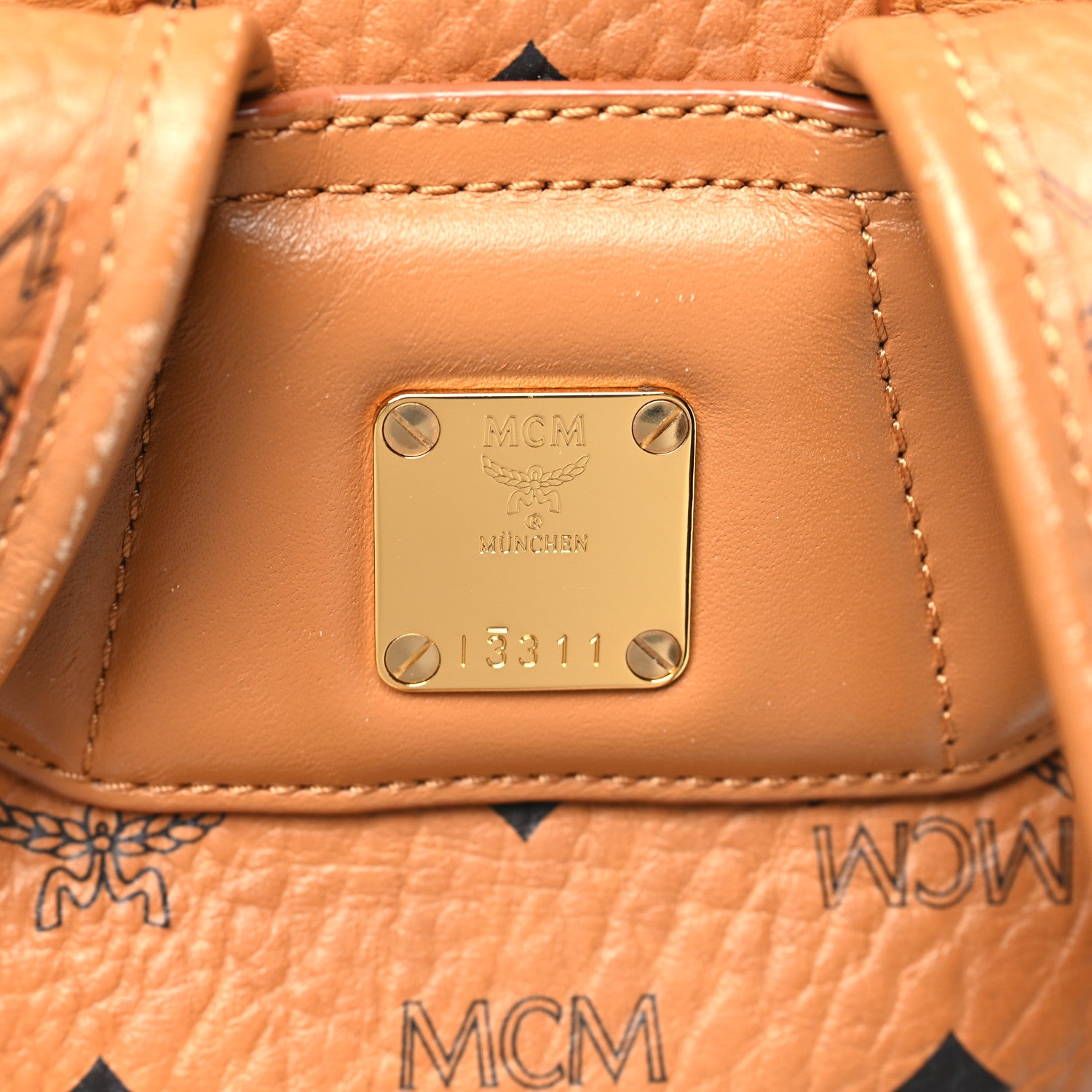 MCM Visetos Small Duke Backpack Cognac 7 of 10