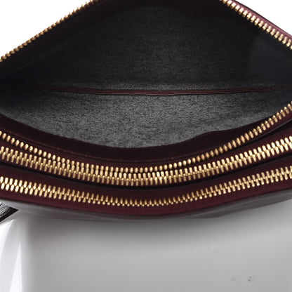 Celine Smooth Lambskin Small Trio Crossbody Bag Bordeaux 6 of 9