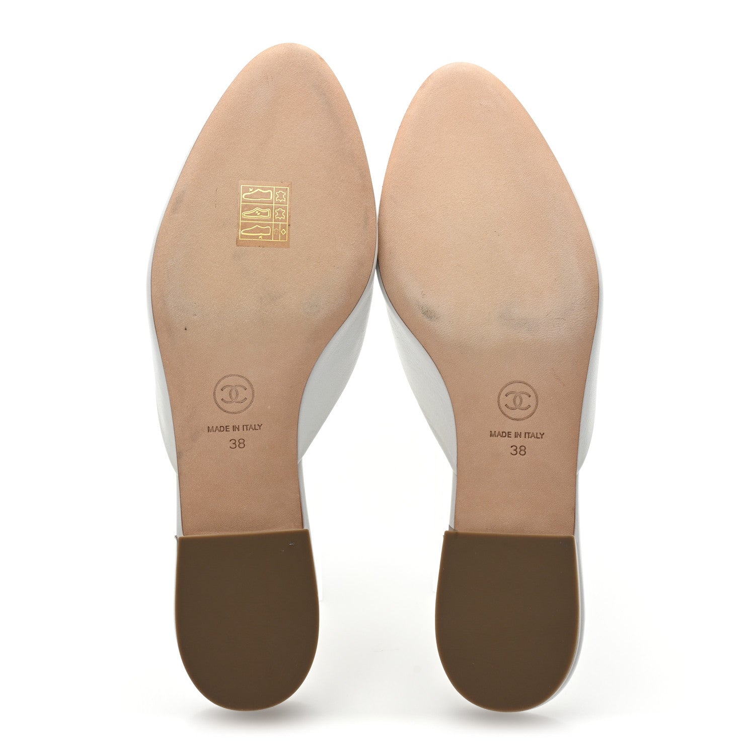 Chanel Lambskin CC Mules 38 White 5 of 11