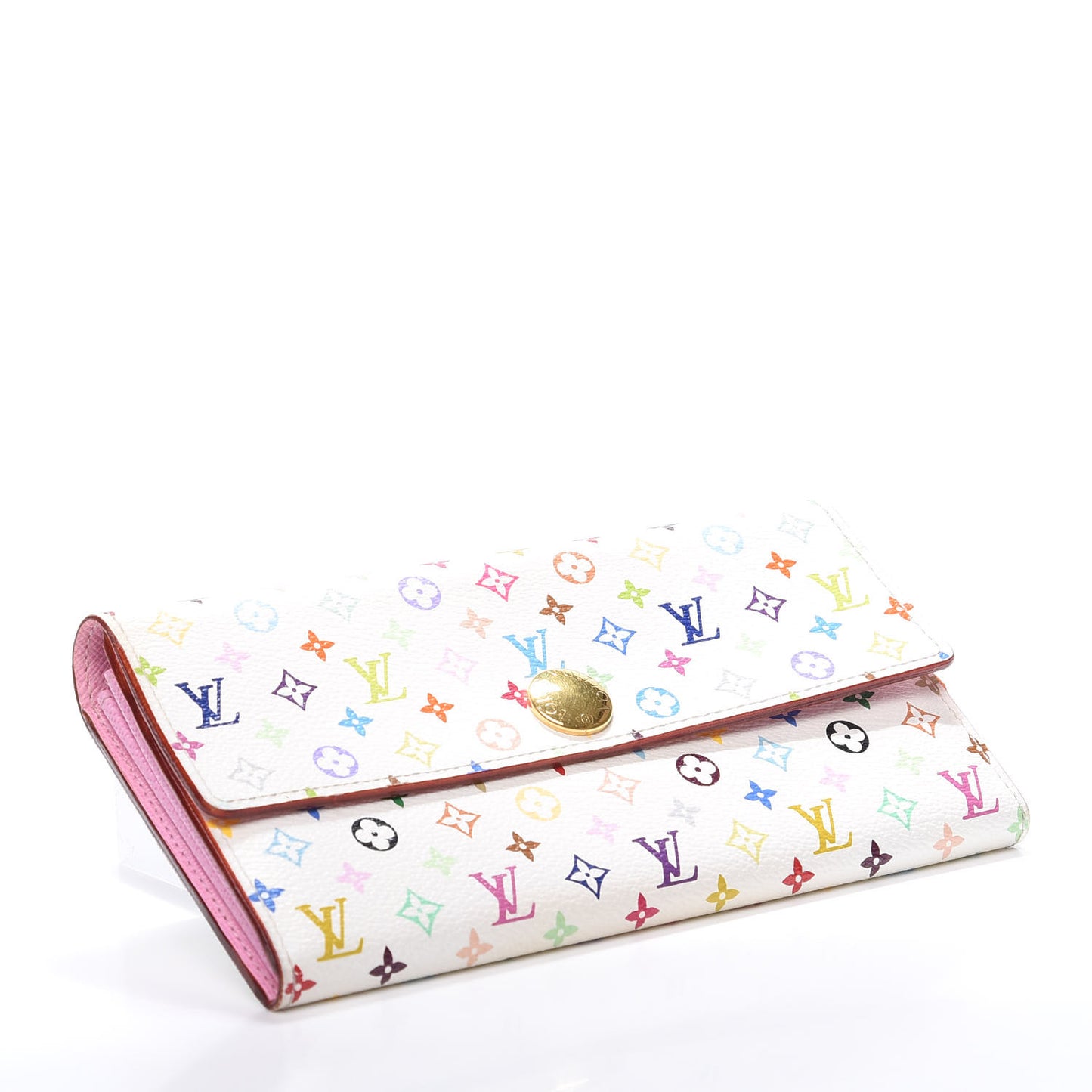 Monogram Multicolor Sarah Wallet White Litchi