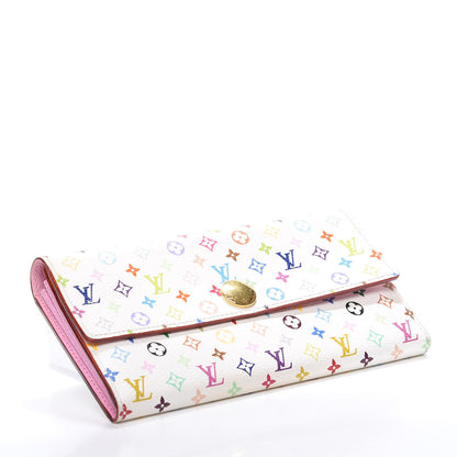Louis Vuitton Monogram Multicolor Sarah Wallet White Litchi 3 of 10