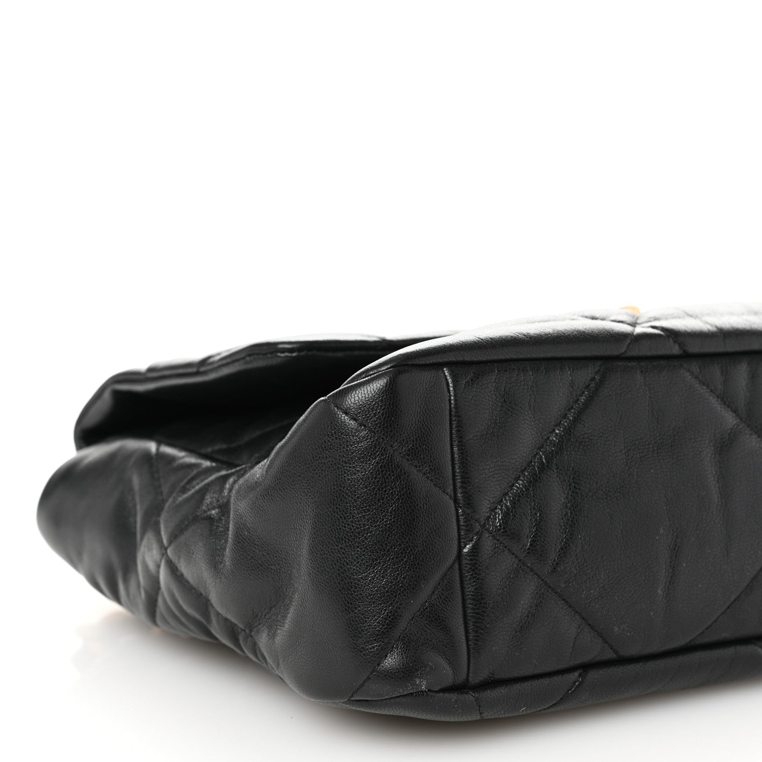 Chanel Shiny Goatskin Quilted Large Chanel 19 Flap Black 9 of 10