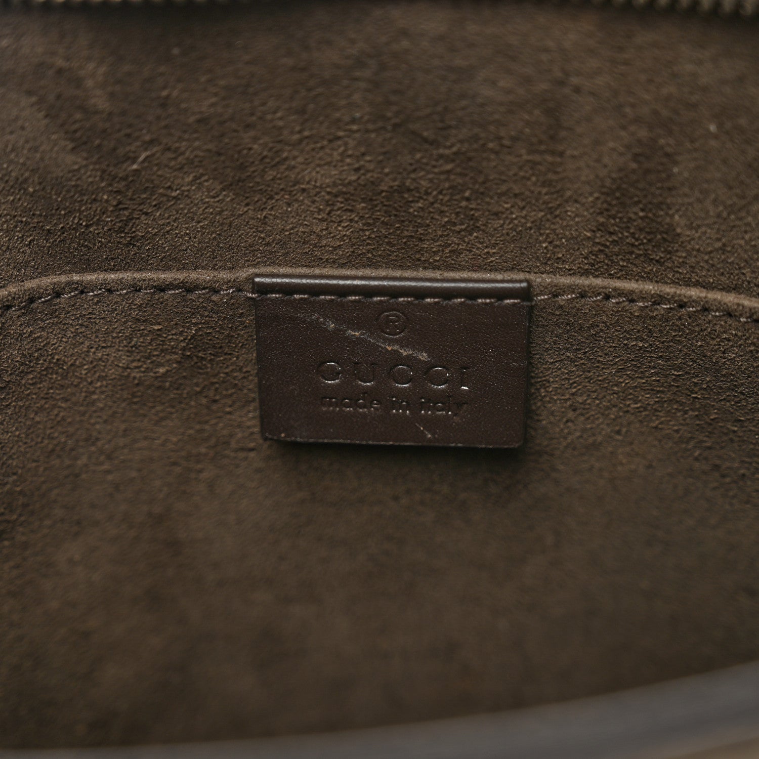 Gucci GG Supreme Monogram Selleria Calfskin Web New Web Cosmetic Case Beige Ebony Cocoa 6 of 8