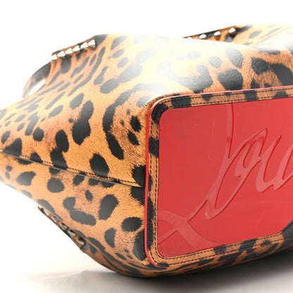 Christian Louboutin Calfskin Empire Leopard Print Spiked Cabarock Shopper Tote Spicy 7 of 8