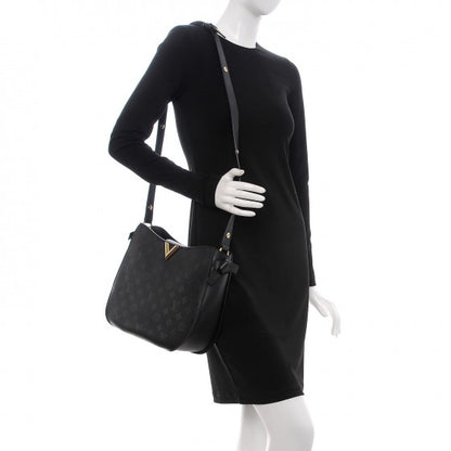 Louis Vuitton Cuir Plume Very Hobo Black 2 of 8
