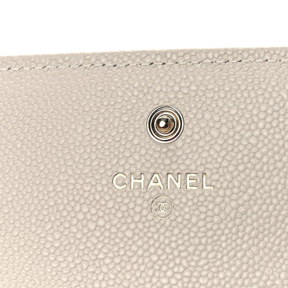 Chanel Caviar Chevron Quilted Boy Flap Wallet White 5 of 10