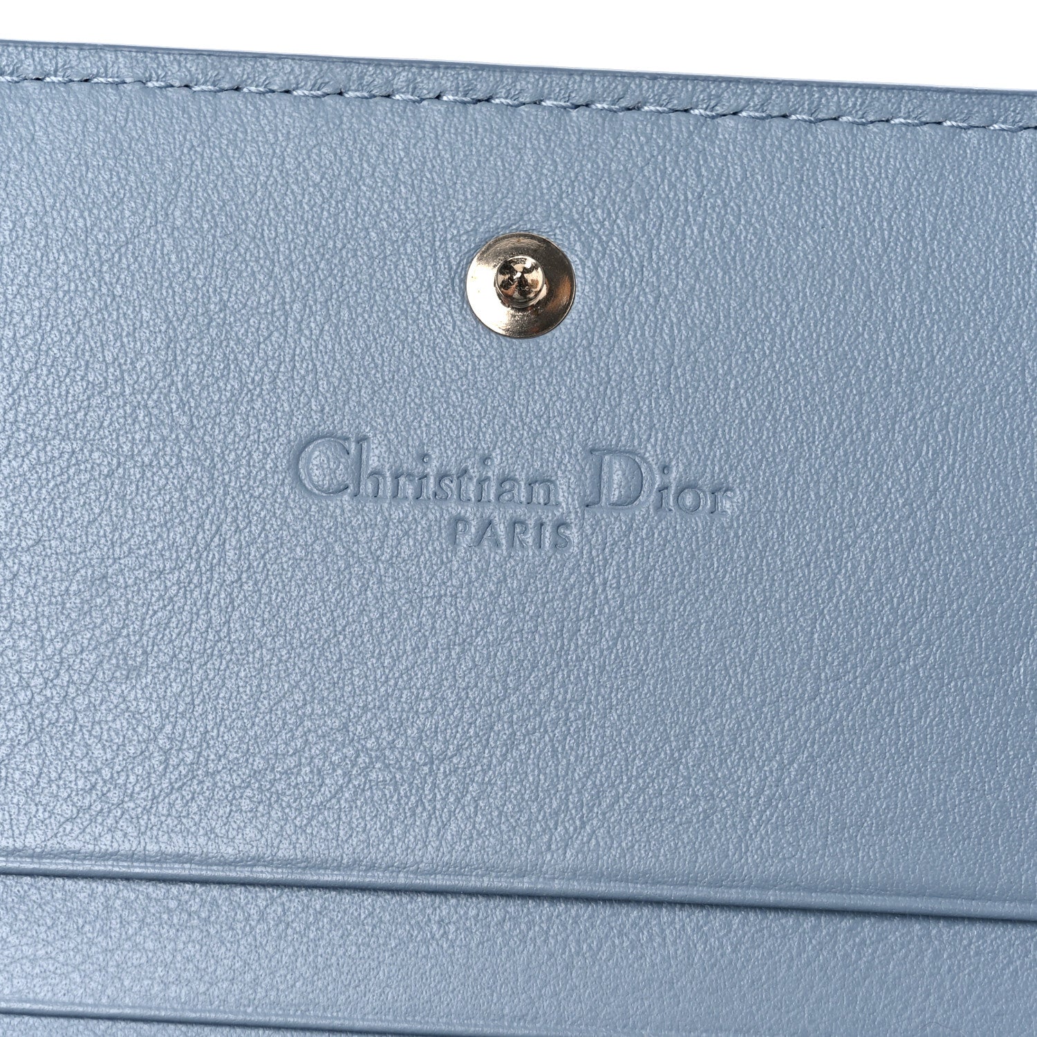 Christian Dior Patent Cannage Mini Lady Dior Wallet Gray Stone 8 of 12