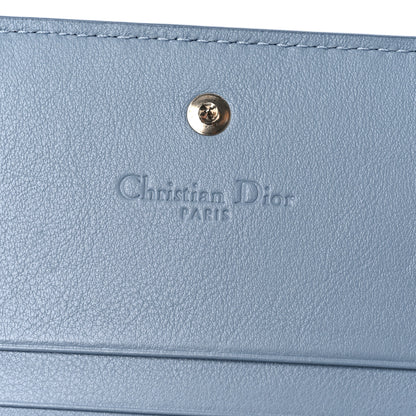 Christian Dior Patent Cannage Mini Lady Dior Wallet Gray Stone 8 of 12