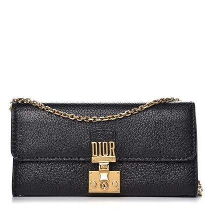 Christian Dior Calfskin Dioraddict Wallet on Chain Black 1 of 7