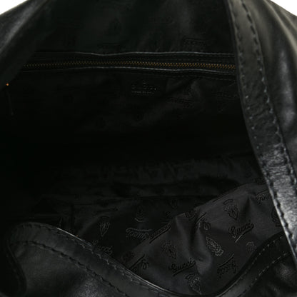 Gucci Calfskin Large Jockey Hobo Black 4 of 7
