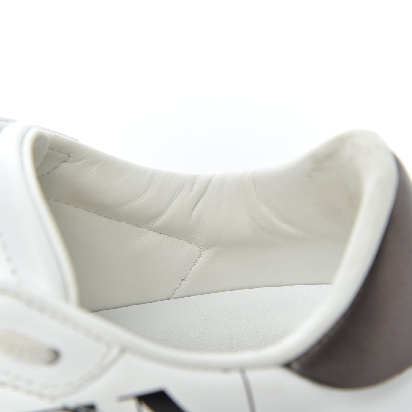 Calfskin VLTN Rockstud Open Sneakers 36 White