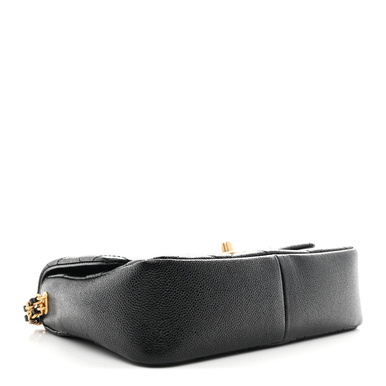 Chanel Shiny Caviar Quilted Small Chain Melody Flap Black 4 of 11