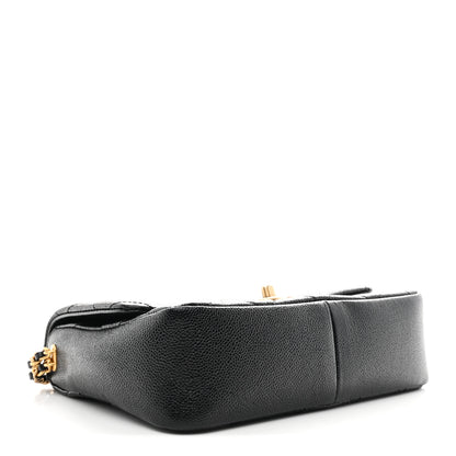 Chanel Shiny Caviar Quilted Small Chain Melody Flap Black 4 of 11