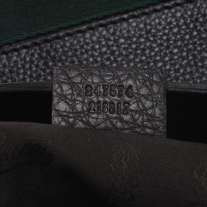 Gucci Leather Large Web Heritage Tote Dark Brown 7 of 7
