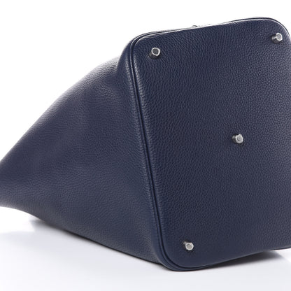 Hermes Taurillon Clemence Picotin Lock 26 GM Bleu Nuit 5 of 9