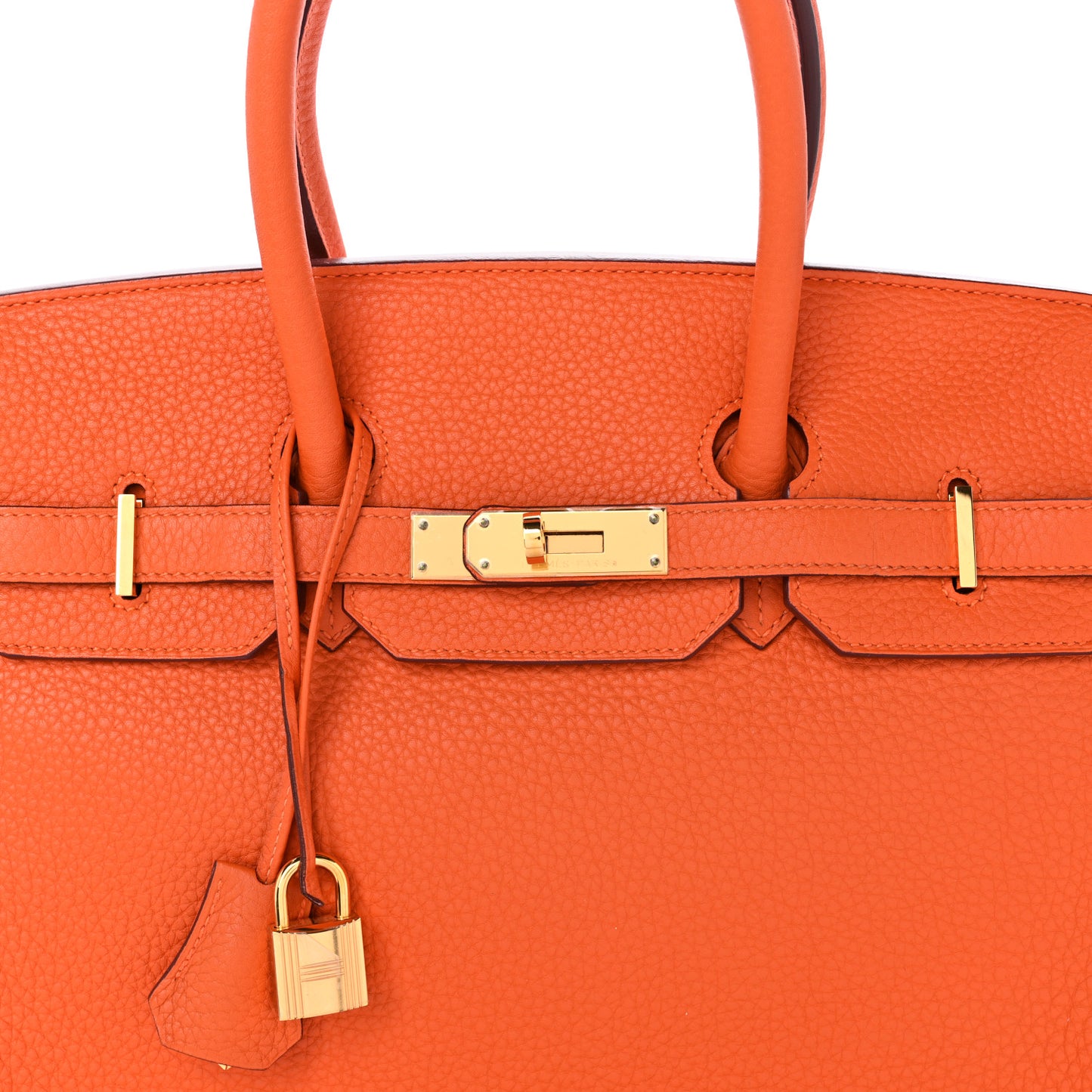 Taurillon Clemence Birkin 35 Orange