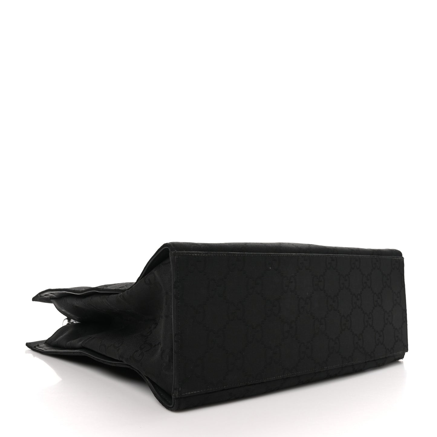 Nylon Monogram Bamboo Handle Bag Black