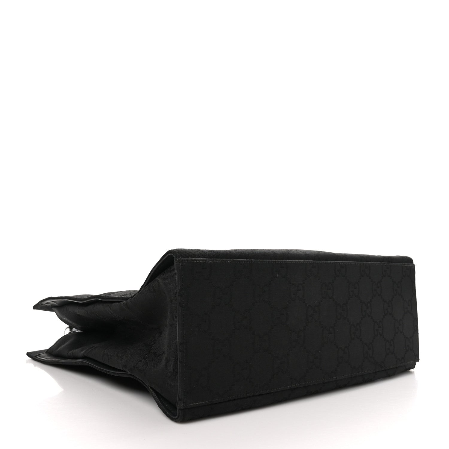 Gucci Nylon Monogram Bamboo Handle Bag Black 4 of 11