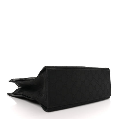 Gucci Nylon Monogram Bamboo Handle Bag Black 4 of 11