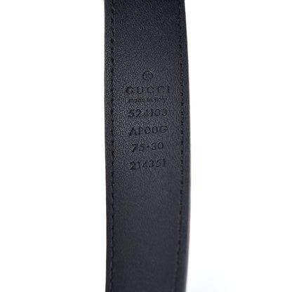 Gucci Moon Calfskin Torchon Double G 25mm Belt 75 30 Black 5 of 6